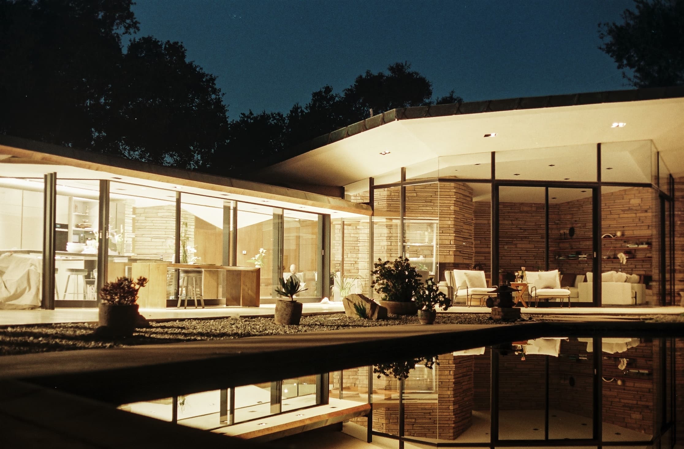 House at dusk