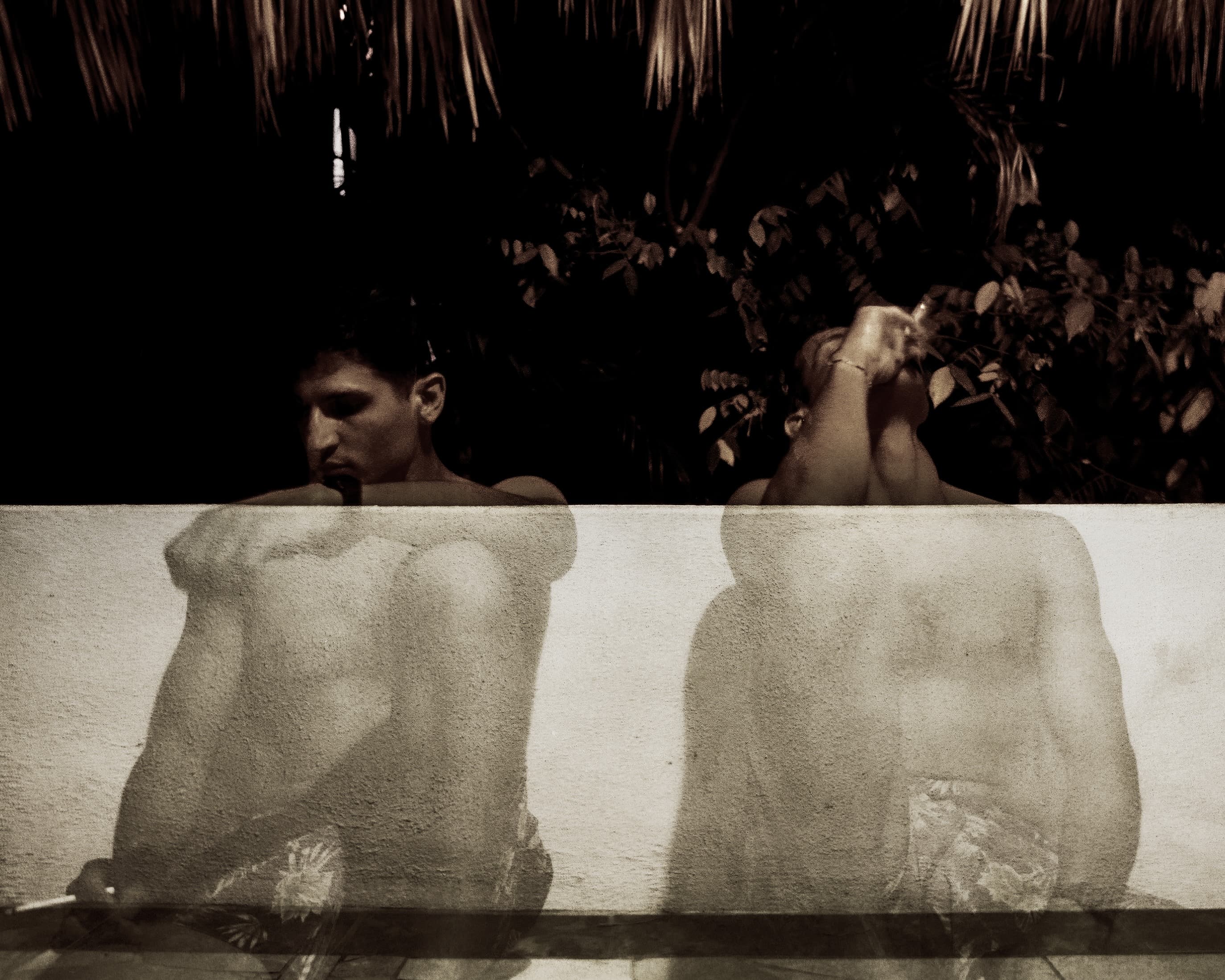 Self-portrait double exposure